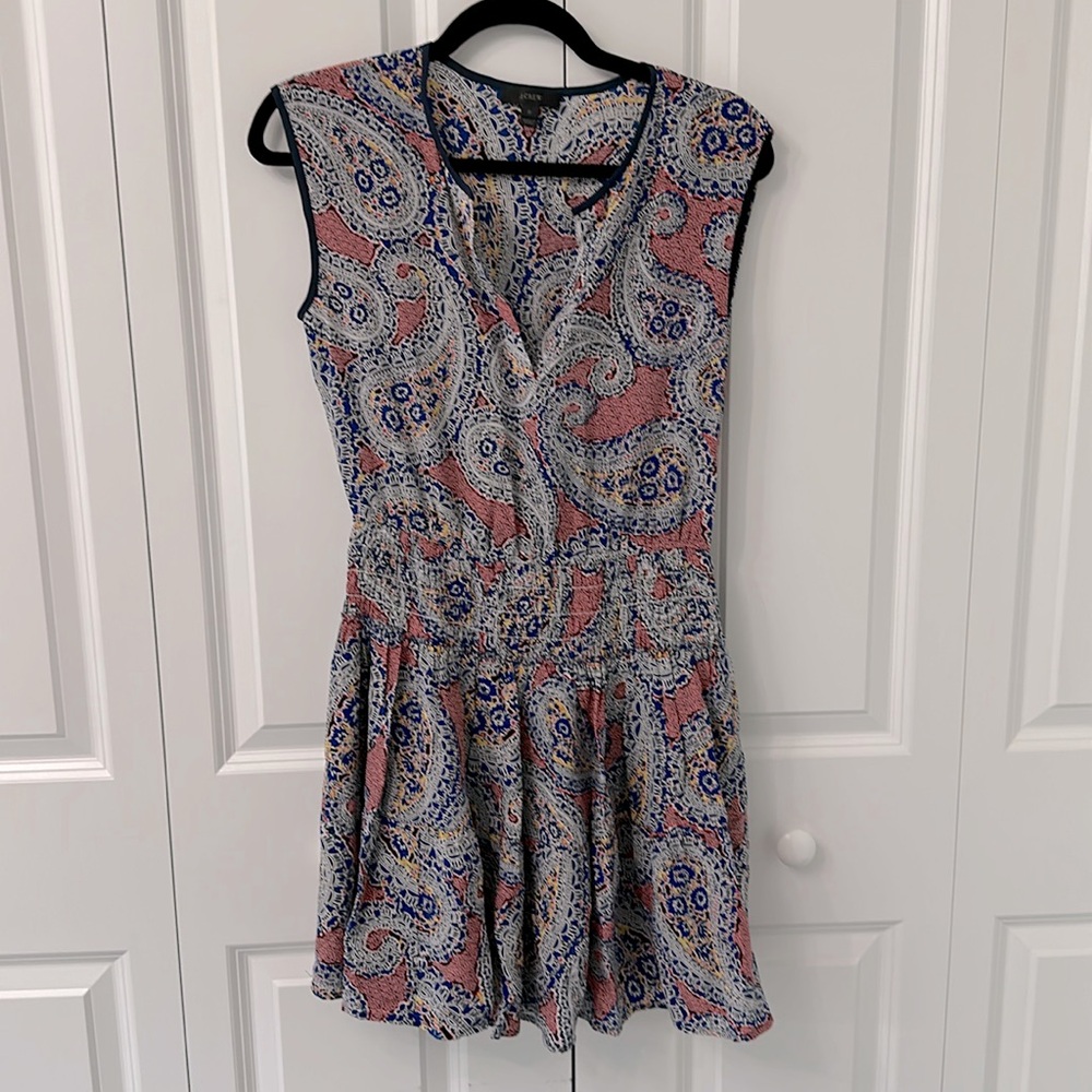 J.Crew Paisley silk dress
